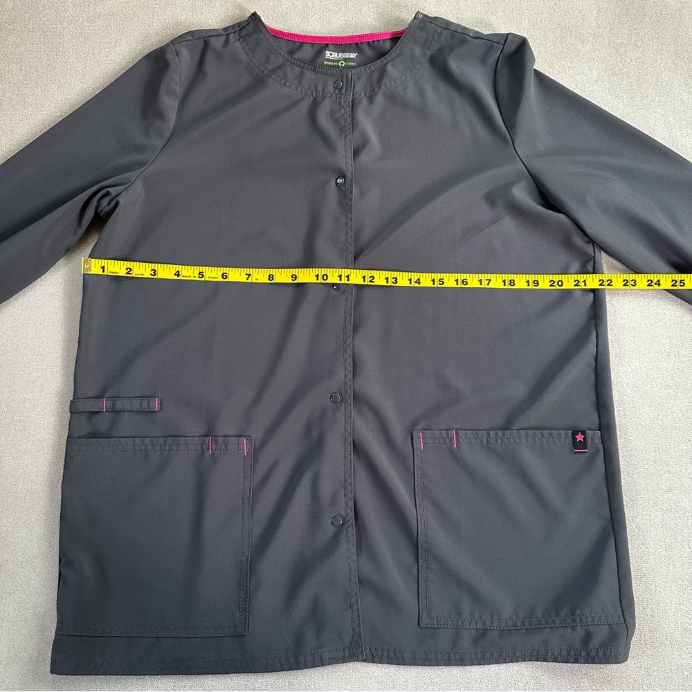 Scrubstar Scrub Jacket. Dark Gray. Medium. - Picture 4 of 6